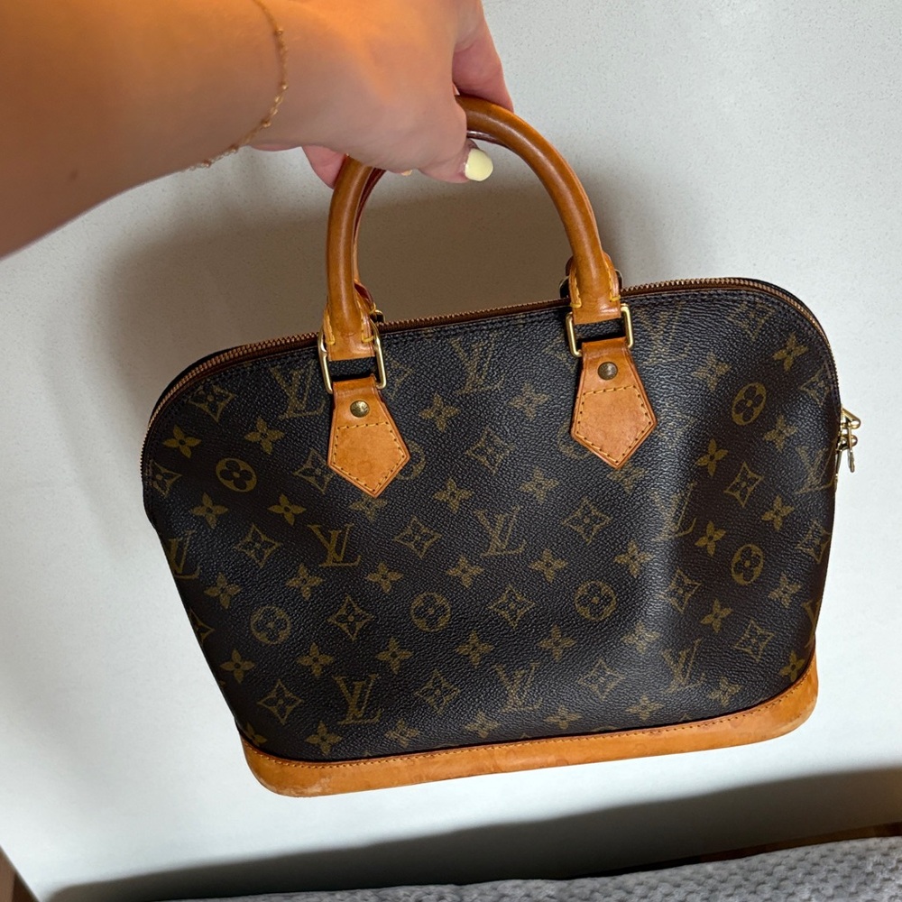 Louis Vuitton Monogram Satchel in Brown and Tan